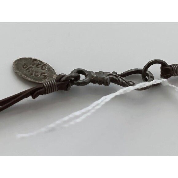 Vintage Satya 925 Signed Sterling Silver Flower Charms Layered Necklace 15-17 in - Picture 9 of 9